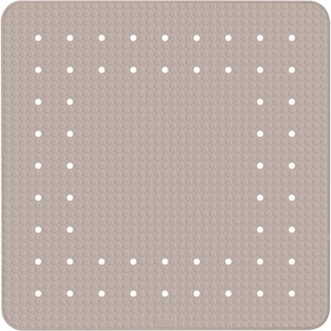 Mirasol Duschmatte, taupe, 54 x 54 cm, rutschfest, quadratisch, aus Naturkautschuk für optimale Sicherheit mit Saugnäpfen, trendige Badematte, Komfort und Stil für Ihr Badezimmer