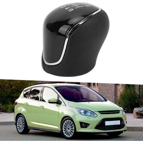 Pommeau de levier de vitesse pour Ford C-Max et Focus - Noir ABS/PU - Compatible 2007-2018 (1/5)