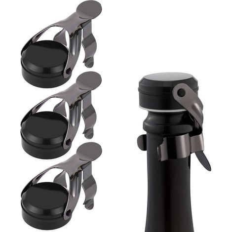 Bouchons de liège réutilisables pour bouteilles de champagne et de vin, lot de 4 bouchons-AquaForge (1/5)