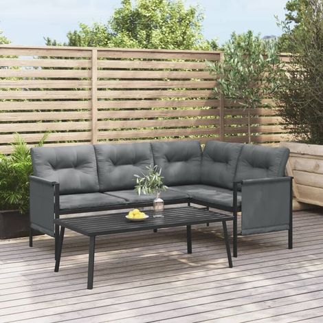 Furniture Limited - Table basse de jardin anthracite 110x55x35 cm (1/5)