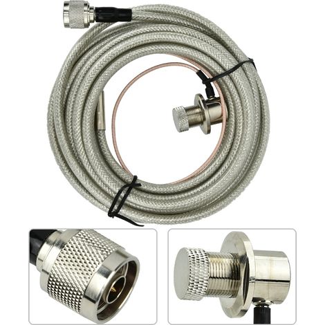 Câble d'extension coaxial, câble vidéo premium, connecteurs mâle et femelle de type N (sans adaptateur) (1/5)