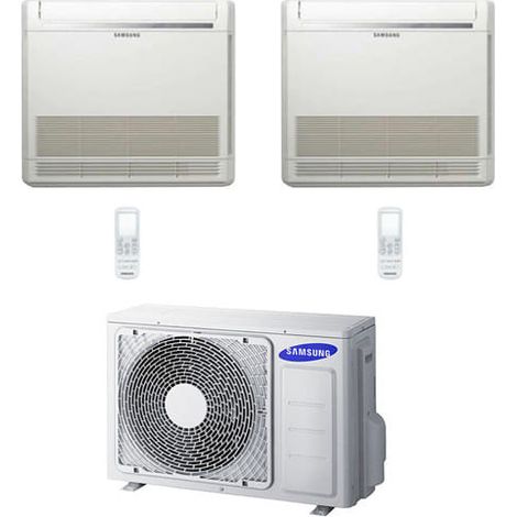 Samsung Console R32 Dual Split Inverter Klimaanlage 9000 + 12000 BTU mit E.U. AJ050TXJ2KG/EU Klasse A+++/A++