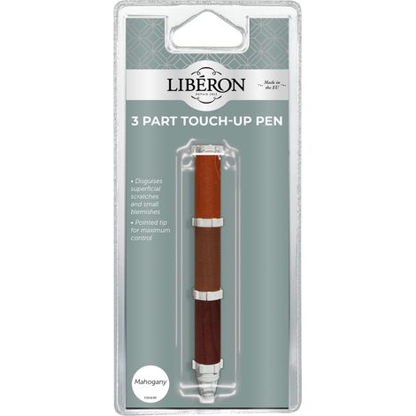 Liberon 126911 3-Part Mahogany Touch-Up Pen for Wood Repair and Finishing