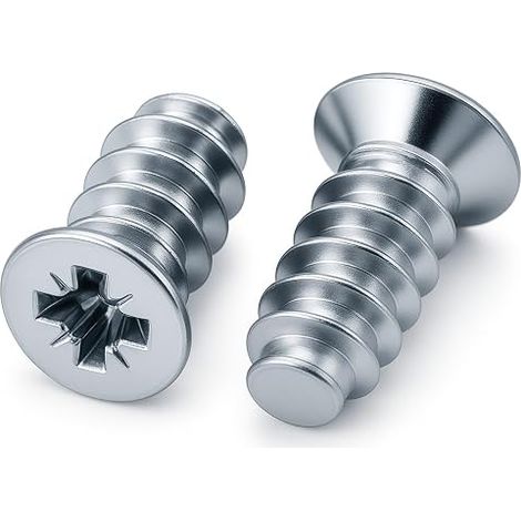Euro Fixing Screws 6.3 x 24 mm Pozidriv Countersunk Head White Galvanised Steel