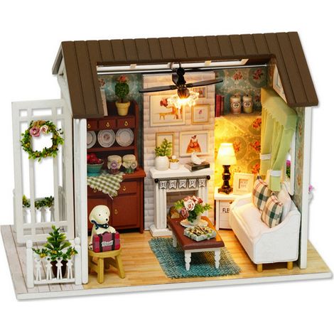 Maison de poupée à monter soi-même : Maison de poupée « Wonderful Years » avec lumières LED (1/5)