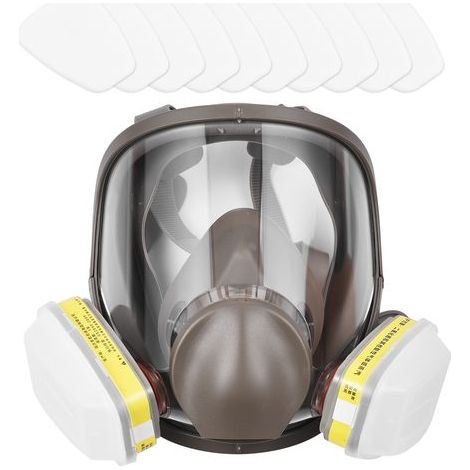 Vollgesichts-Atemschutzmaske, Schutzhelm für Malerarbeiten, Schutz vor organischen Dämpfen und Stäuben, Staubmaske, Malermaske, Gasmaske (1/5)