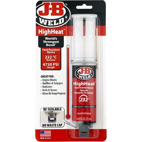 J-B Weld 50197UK HighHeat Epoxy Syringe 25ml JBW50197UK