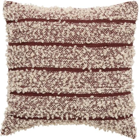 Coussin Déco Bouclette "Beryl" 45x45cm Marron Tonka (1/5)