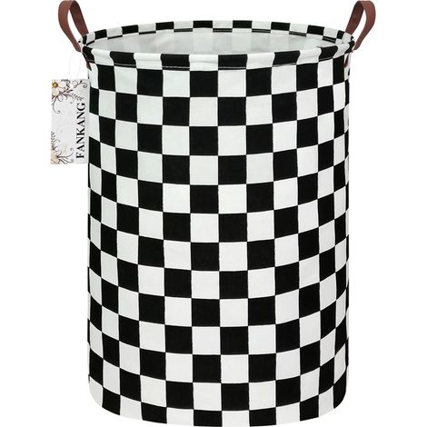 Grand panier à linge pliable en toile pour chambre d'enfant, jouets, crèche, maison, panier cadeau, bureau, chambre à coucher, vêtements (drapeau de la course) (1/5)