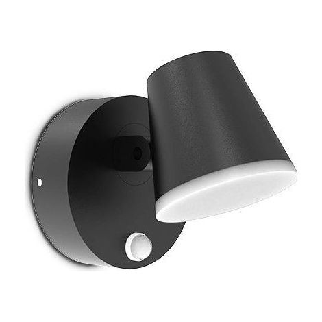 Applique Murale Orientable LED Noir Détecteur IR 12,5W 3000K Miidex Lighting® (1/5)