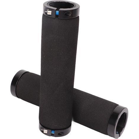 Poignée de Guidon Vélo Antidérapante en Éponge Confortable, Double Système de Verrouillage, Diamètre 2.22cm, Noir (1/5)