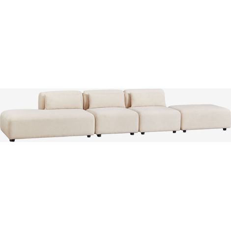 Divano componibile in 3 pezzi con chaise longue sinistra e pouf Fogler SKLUM            
