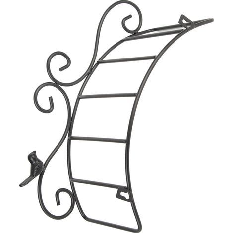 Gartenschlauchhalter, schwarz, multifunktional, im Antik-Stil, mit Vogelhalterung, Wasserrohraufbewahrung (1/5)