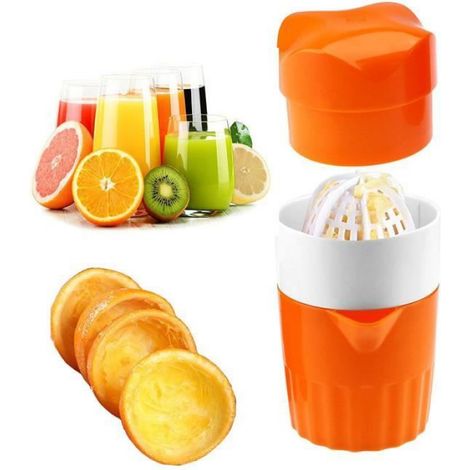 Presse-agrumes - - Mini Presse-fruits - Plastique - Orange - 17.5cm x 10cm (1/4)