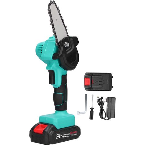 Scie électrique 4-en-1 rechargeable, mini tronçonneuse sans fil portative, outil d’élagage électrique, prise US 100-240V (1/5)