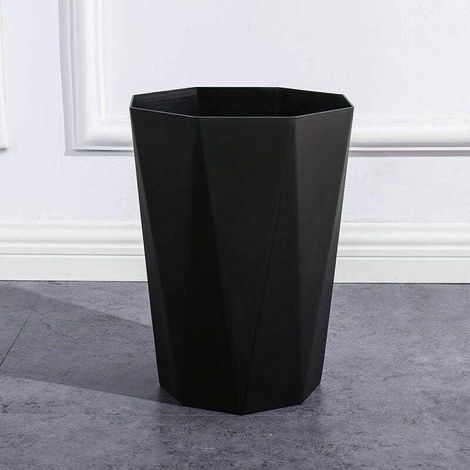 Poubelle de bureau en plastiqueCorbeille à papier pour la cuisine, le bureau ou pour la cuisine et le bureau(noir)