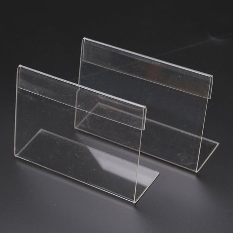 CCYKXA 20pcs 9cmx6cm Acrylique Signe d'affichage étiquette de Prix nom de Carte Porte-étiquette Stands (1/5)