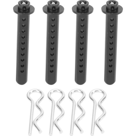 Support de carrosserie en aluminium RC résistant à l'usure pour Axial SCX10 1/10 - Noir (1/5)