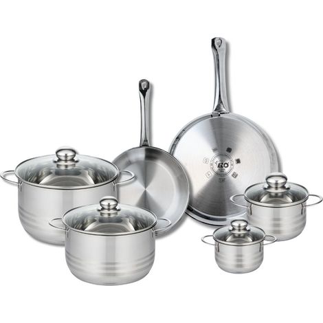 Ensemble de 2 Poêles de cuisson 24 et 28 cm et 4 faitouts 12, 14, 20 et 24 cm Elo Profi Brillant (1/5)