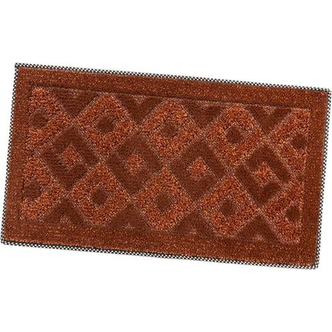 Zerbino Ingresso Asciugapassi Assorbente Antiscivolo Vellutato 100% Made In Italy Arancione - 50x80 cm