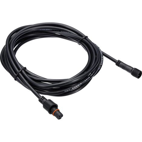 Câble d'Extension à 3 Broches de 9,84 Pieds (3 Mètres), 22AWG, Connecteur Étanche IP67 avec Mâle et Femelle aux Deux Extrémités pour Bandes LED, Noir (1/4)