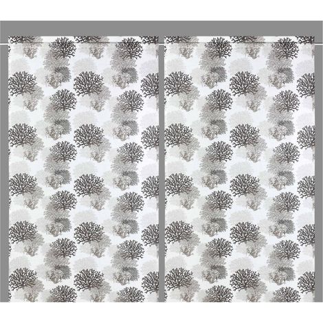TENDINA vetro MODERNA larga 45 o 60 o 80 CORALLI BEIGE misto lino Made in Italy 1 Telo cm. 80x150