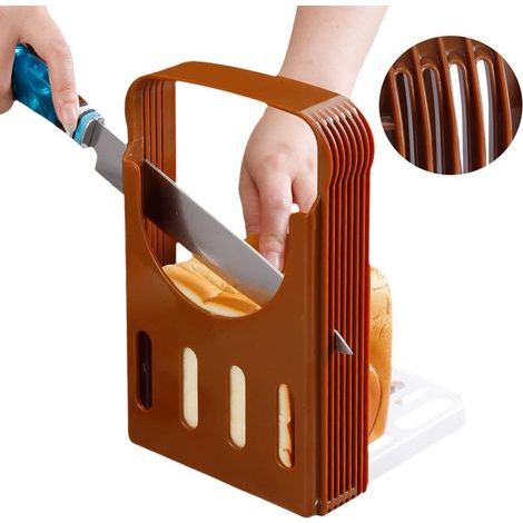 Trancheuse à pain pliable et réglable pour sandwichs et bagels - 16,5 x 22,5 x 14,5 cm (1/5)