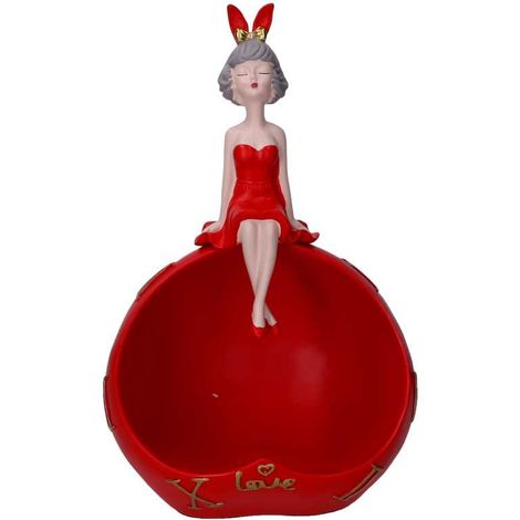 Organizador de joyas de resina roja, 20x15x32 cm (1/2)