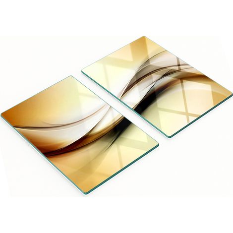 Taglieri da cucina in vetro con grafica astratta, 2x40x52 cm (1/5)