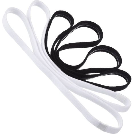 Bandeau de sport - Antidérapant - Élastique - 4 pièces - Pour le sport et un usage quotidien - Noir, Bleu, Rose, Vert (1/5)