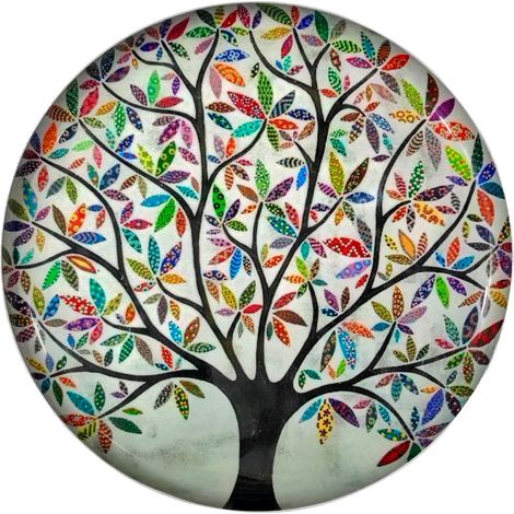 Décoration murale arbre en céramique colorée - Décoration vibrante