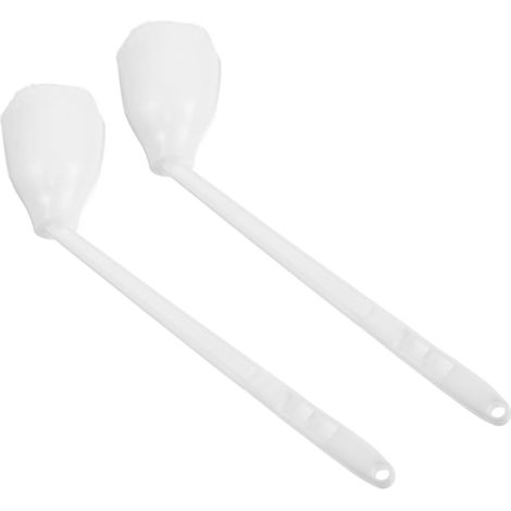2 brosses WC, blanc, long manche, pour céramique et entretien WC (1/5)