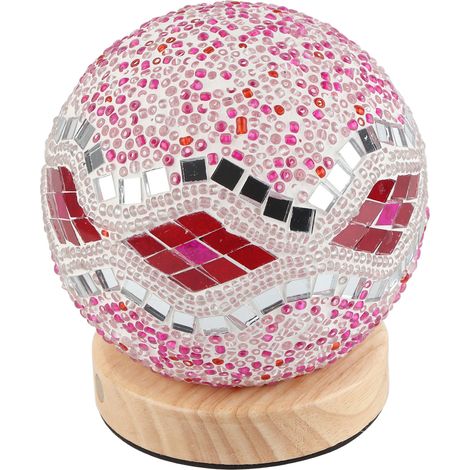 Lampe de table baroque en verre décoratif, rechargeable USB, tactile, 3 couleurs, variateur lumineux sans fin, veilleuse élégante (1/5)