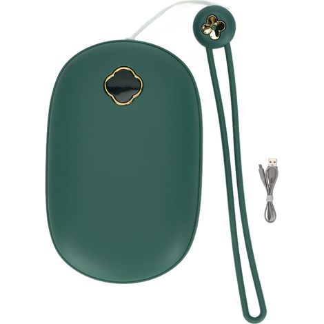 Batterie externe 10000mAh réutilisable chauffe-mains portable rechargeable USB pour camping vert (1/5)