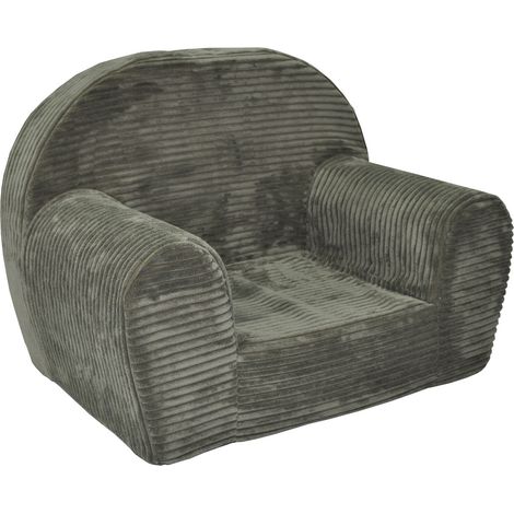 Kindersessel - LINCOL - 60x40x45 cm - Cord - Olivgrün