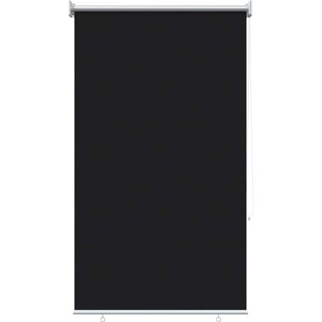 Persiana enrollable exterior con protección UV Negro vidaXL