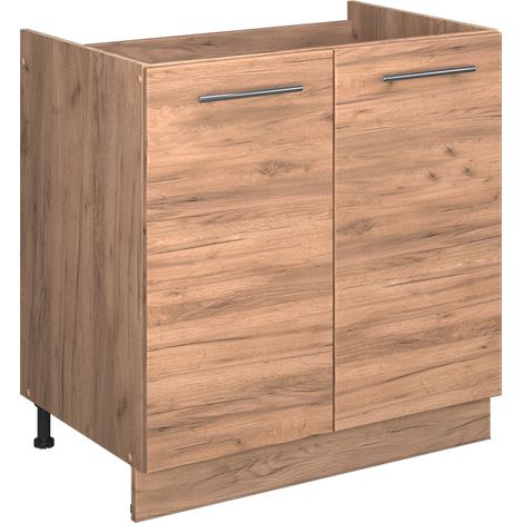 Mobile lavello cucina Fame-Line, Rovere dorato, 80 cm , PL Rovere, Vicco