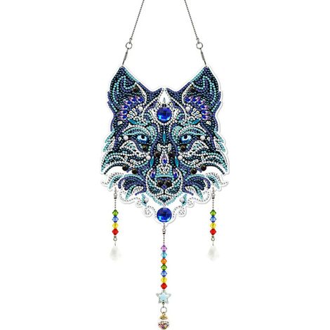 Pendentif Diamond Painting - Pendentif Cristal Rhinestone DIY pour Fenêtre ou Mur - 8,5 x 12,5 x 8,5 cm - 1 Pièce (1/5)