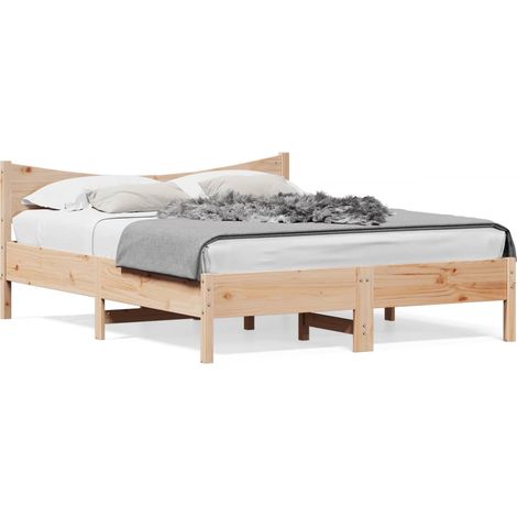 Maison Exclusive - Massivholzbett ohne Matratze 160x200 cm Kiefer