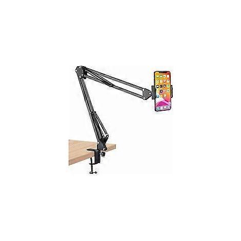 Verstellbarer Handyhalter, 360°-Drehung und -Verstellung mit Einzelschraubenfixierung für iPhone, Samsung und Huawei (4 bis 6,7 Zoll, 1-2 Zoll Dicke), clever und einzigartig