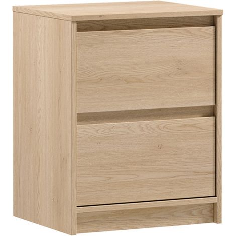 Nachttisch Beck mit 2 Schubladen, Holzoptik, 47.2cm