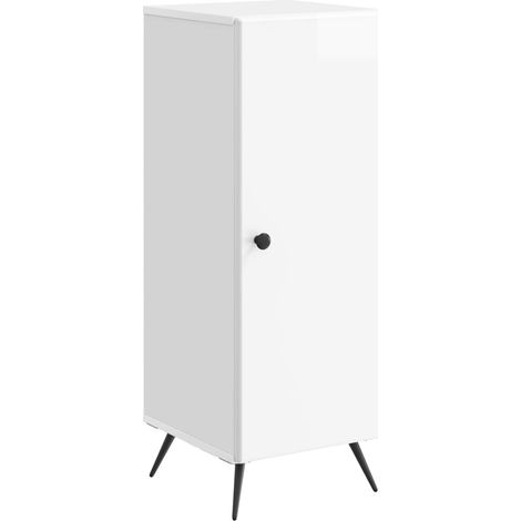 Credenza Bianco Lucido 33 x 34,5 x 90 cm Legno ingegnerizzato vidaXL