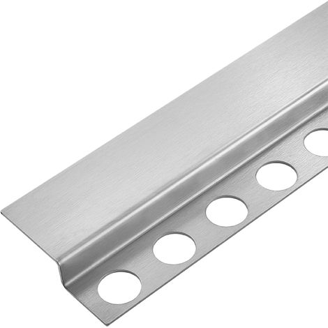 Balneo Profilé de douche frontale, au sol 130cm, acier inoxydable, finition inox, Pente de 1,5%