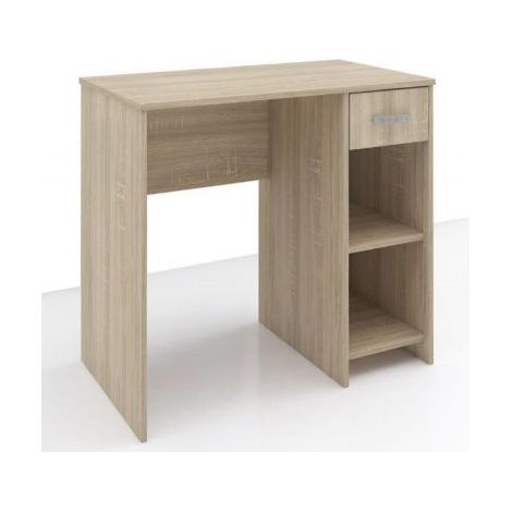 SCRIVANIA DA LAVORO UFFICIO 1 CASSETTO PC CM 90X75X50 ROVERE (60071) (1/3)