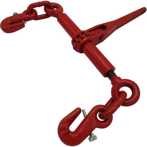 8MM Ratchet Loadbinder With Safety Grab Hooks - Chain Binder Tightening (1/5)