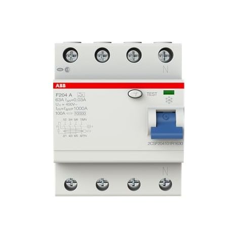 ABB FI-Schutzschalter Pro M compact F204 A-63 63 A, 4-polig, 0,03 A FI-Schalter