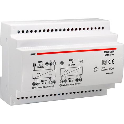 Vemer tms 24/108 alimentatore 108w 115-230/24vdc 4,5a 7m ve791800