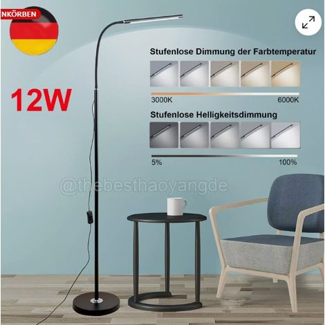 Lampadaire LED à intensité variable avec col de cygne flexible pour la lecture (1/5)