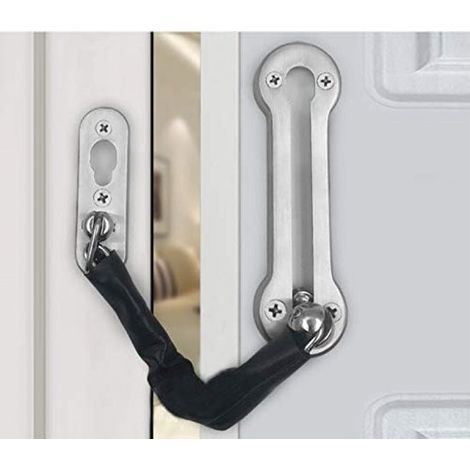 2 piezas, Cadenas para puertas, Candado de cadena para puertas, Candado con pestillo, Cerradura de seguridad para hoteles, Cadena antirrobo (1/5)