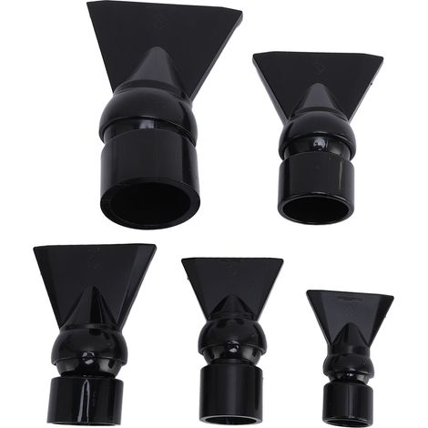 Boquilla de plástico reforzado tipo pico de pato para acuario – 5 piezas negras, flujo optimizado para acuarios (1/5)